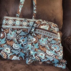 Vera Bradley 2 Brown Bag Bundle